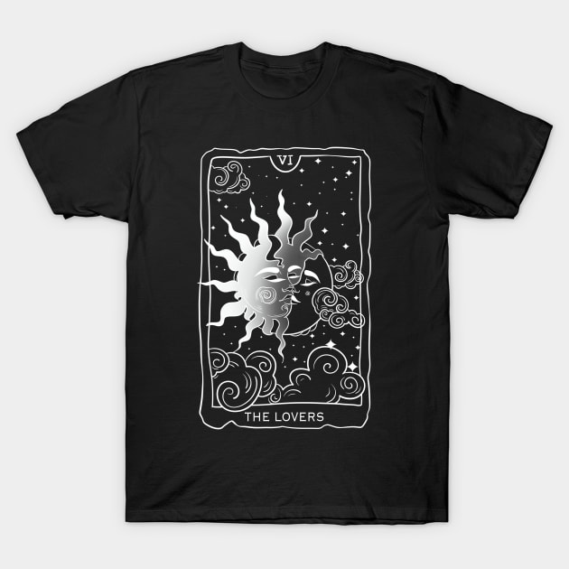 Tarot the lovers white T-Shirt by eternalshadeart